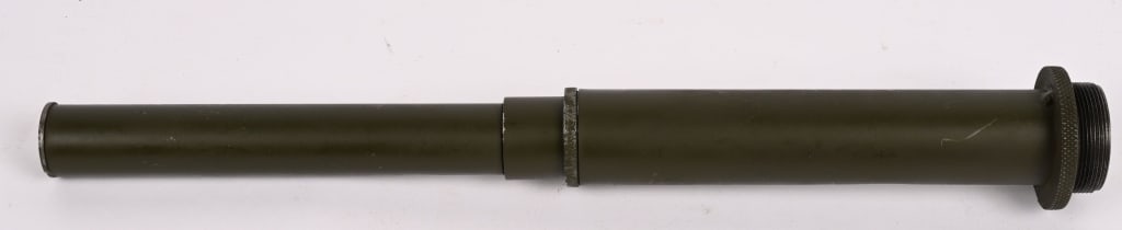 WWII M3 GREASE GUN FAUX SUPPRESSED BARREL WW2: WWII M3 Grease Gun Faux MK3 Suppressed Barrel. An original barrel made to look like an original Suppressed Barrel. Total length is 16 1/2 inches and chambered for .45 Cal. Excellent. The M3 is an Amer