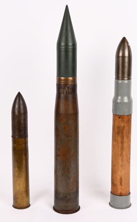ARTILLERY SHELL LOT 90MM MK6 HOWITZER 75MM WWI (1 of 7)