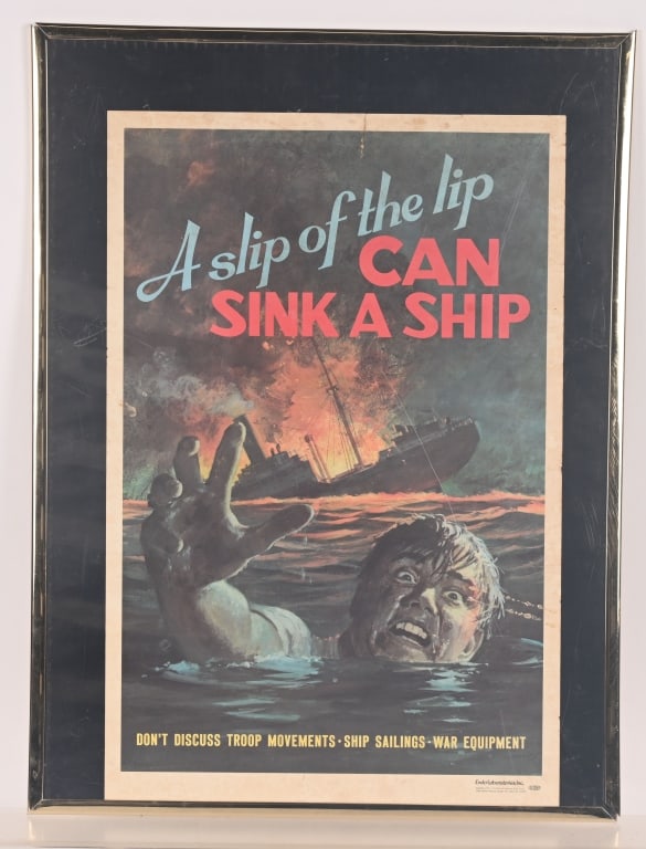 A SLIP OF THE LIP CAN SINK A SHIP POSTER BY DUPONT (1 of 3)