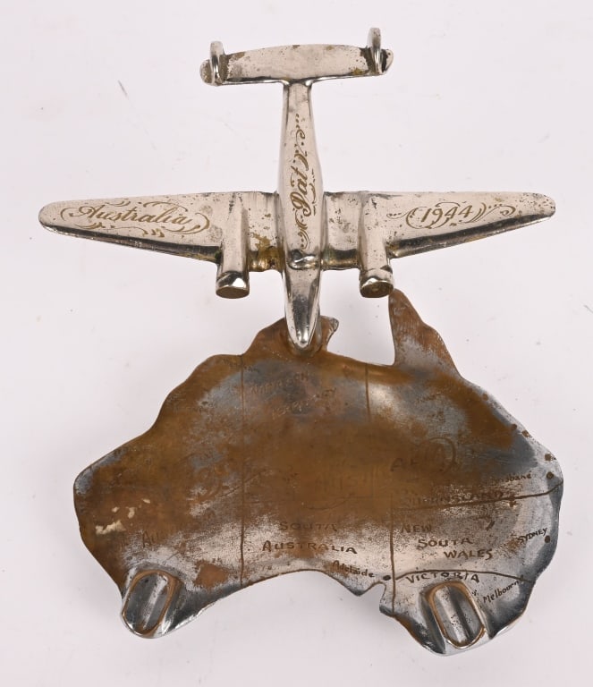 WWII 1944 DATED ASHTRAY LOCKHEED LODESTAR MODEL 18 - 3
