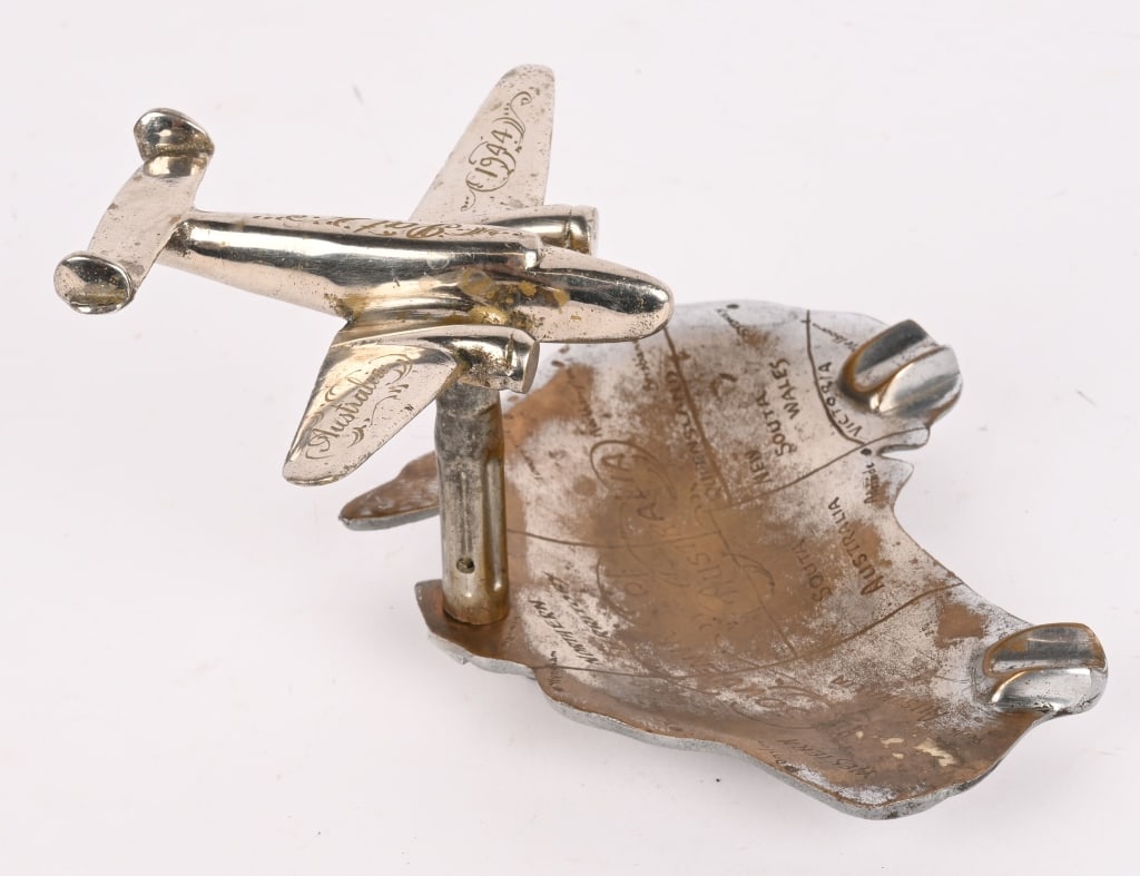 WWII 1944 DATED ASHTRAY LOCKHEED LODESTAR MODEL 18 - 5