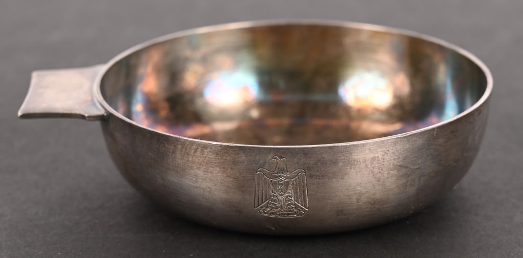 IRAQ WAR SADDAM HUSSEIN SILVER PLATED BOWL (1 of 5)