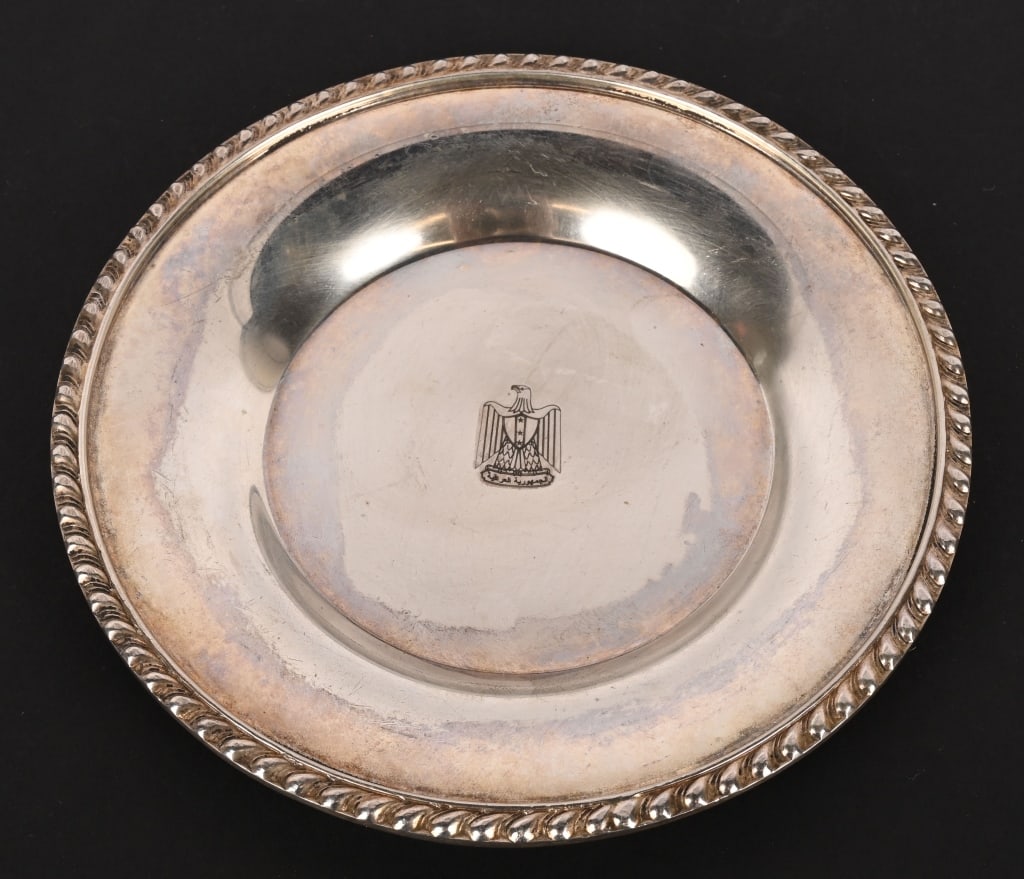 IRAQ WAR SADDAM HUSSEIN SILVER PLATED SAUCER (1 of 4)