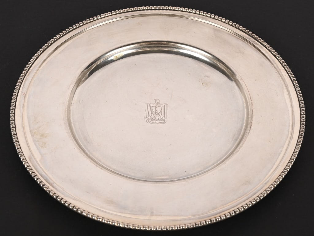 IRAQ WAR SADDAM HUSSEIN SILVER PLATED PLATE (1 of 4)
