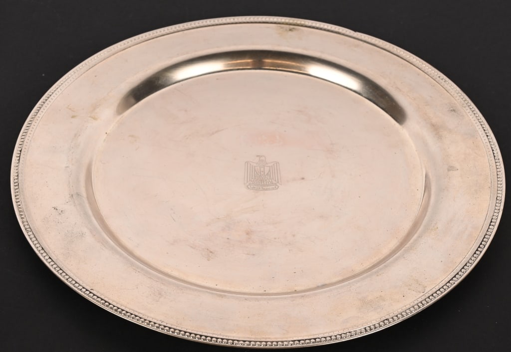 IRAQ WAR SADDAM HUSSEIN SILVER PLATED TRAY (1 of 4)