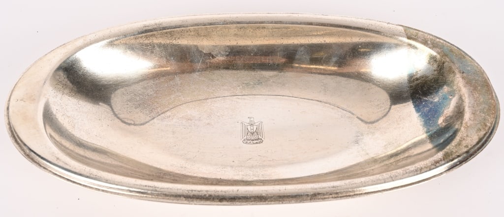 IRAQ WAR SADDAM HUSSEIN SILVER PLATED TRAY (1 of 4)
