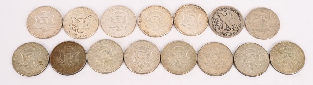 SILVER US KENNEDY HALF DOLLARS - 4