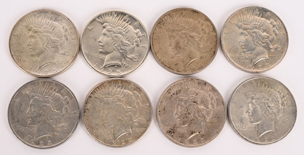 8- US PEACE SILVER DOLLARS (1 of 5)