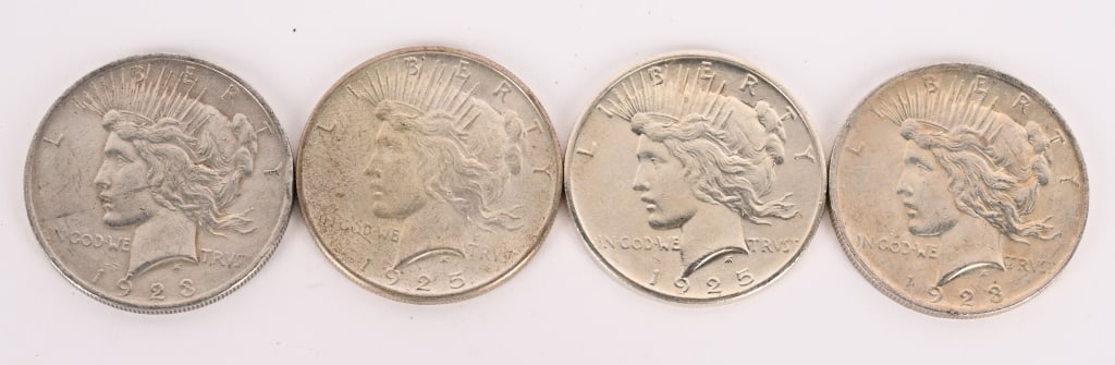 8- US PEACE SILVER DOLLARS - 2