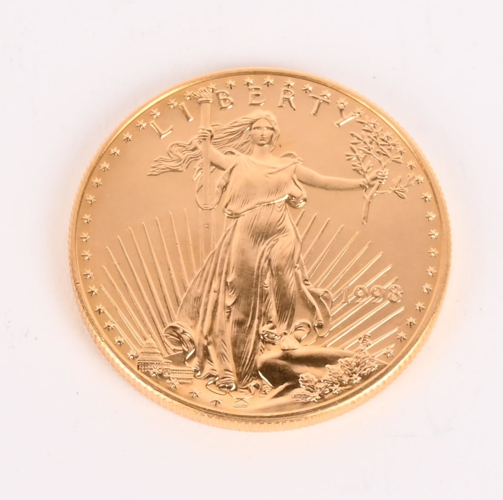 1998 AMERICAN GOLD EAGLE $50 COIN: 1998 American Gold Eagle $50 Coin.