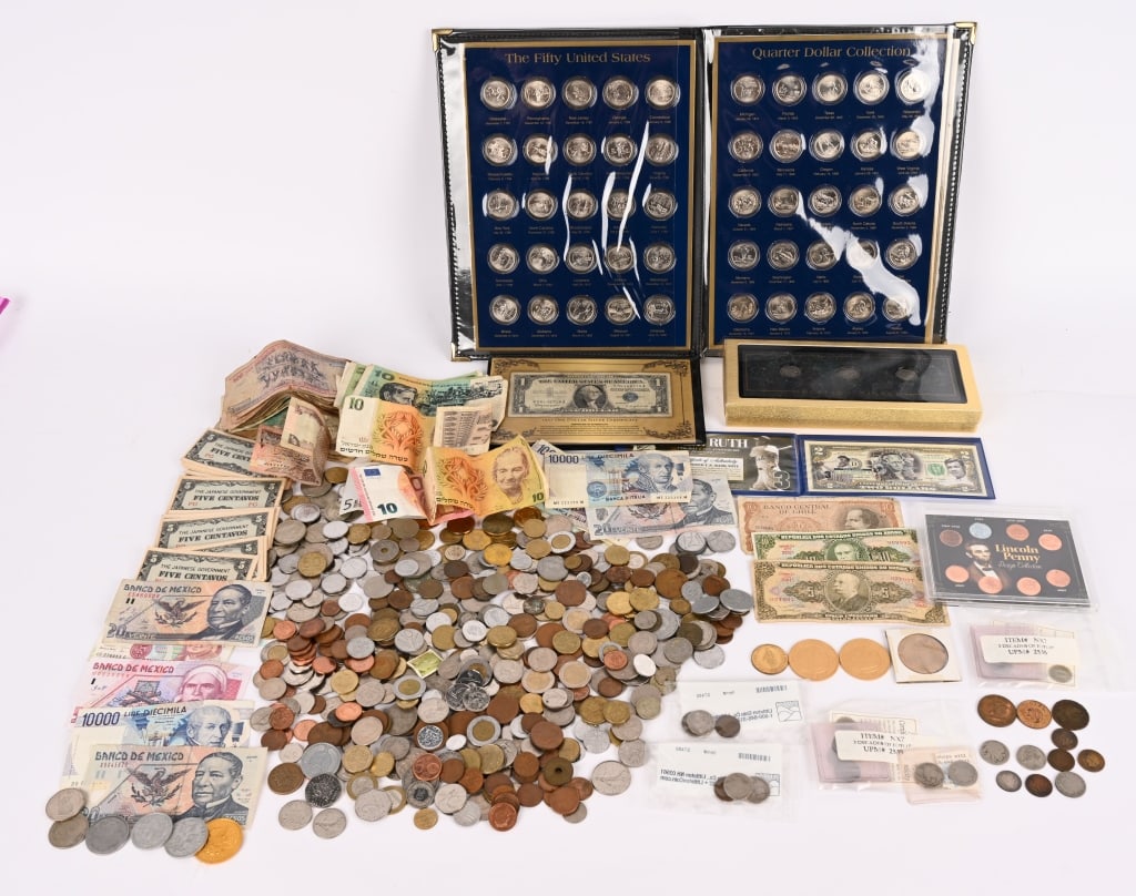 COLLECTORS LOT US & FOREIGN COINS & CURRENCY (1 of 19)