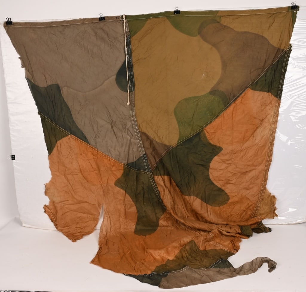 WWII GERMAN LUFTWAFFE CAMO PARACHUTE MATERIAL WW2 (1 of 9)