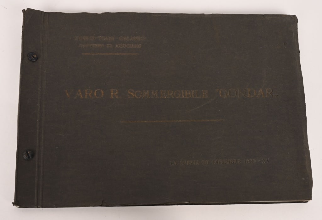 WWII ITALIAN SUBMARINE LAUNCH PHOTO ALBUM GONDAR (1 of 11)
