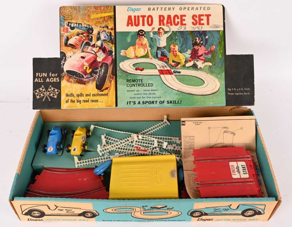 3- RACE CAR SETS w/ BOXES - 7