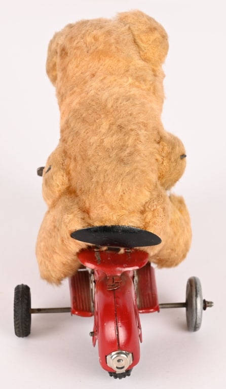 GERMAN WINDUP BEAR ON MOTORCYCLE - 4