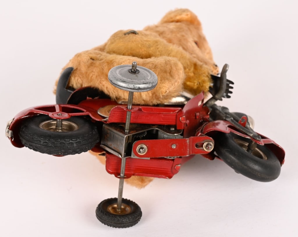 GERMAN WINDUP BEAR ON MOTORCYCLE - 5
