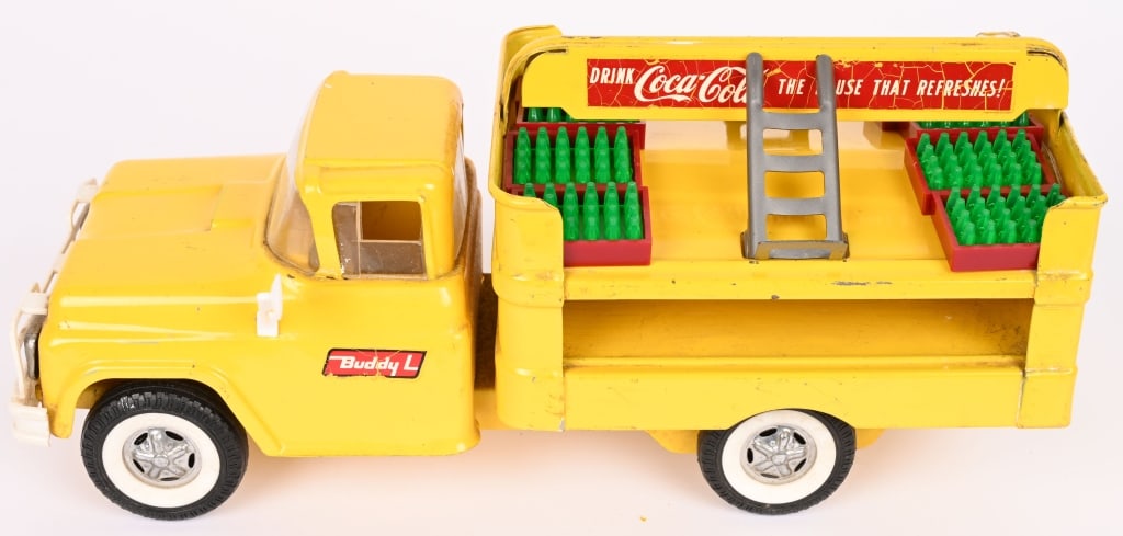 BUDDY L COCA COLA DELIVERY TRUCK: Nice clean original Coca Cola Truck. Comes with accessories. 15" Excellent Provenance: Tar Heel Toys the Dennis Sapp Collection