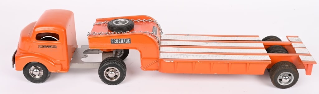 SMITH MILLER GMC CAB & FRUEHAUF LOWBOY TRAILER