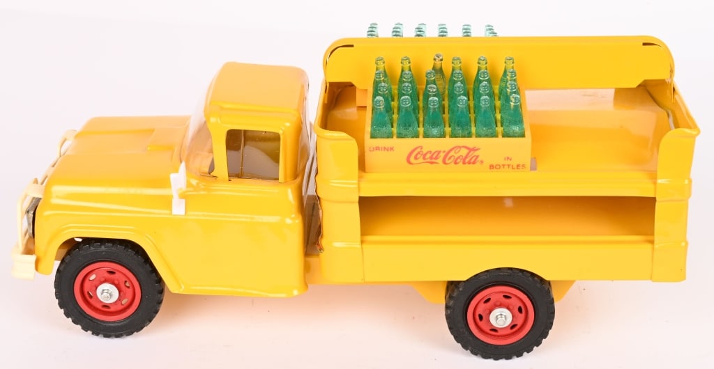 BUDDY L COCA COLA TRUCK: Restored condition. Comes with 2 Cases. Has custom wheels. 15" Excellent Provenance: Tar Heel Toys the Dennis Sapp Collection