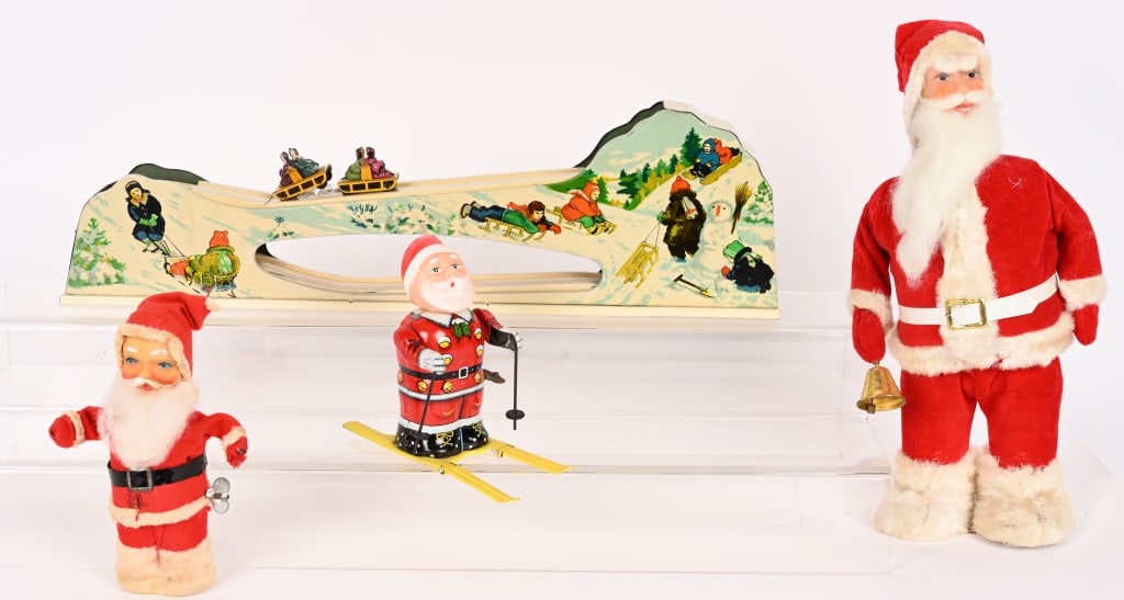 SANTA CLAUS & WINDUP SLED TOY (1 of 6)