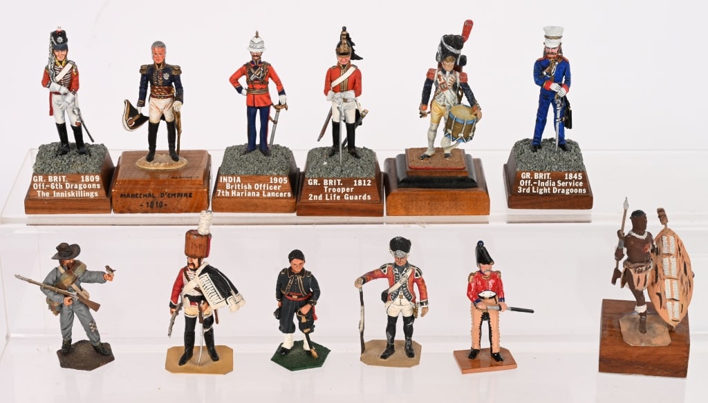 12- STUDIO PAINTED NAPOLEONIC & MORE SOLDIERS: Great lot of Studio Painted Soldiers. Excellent