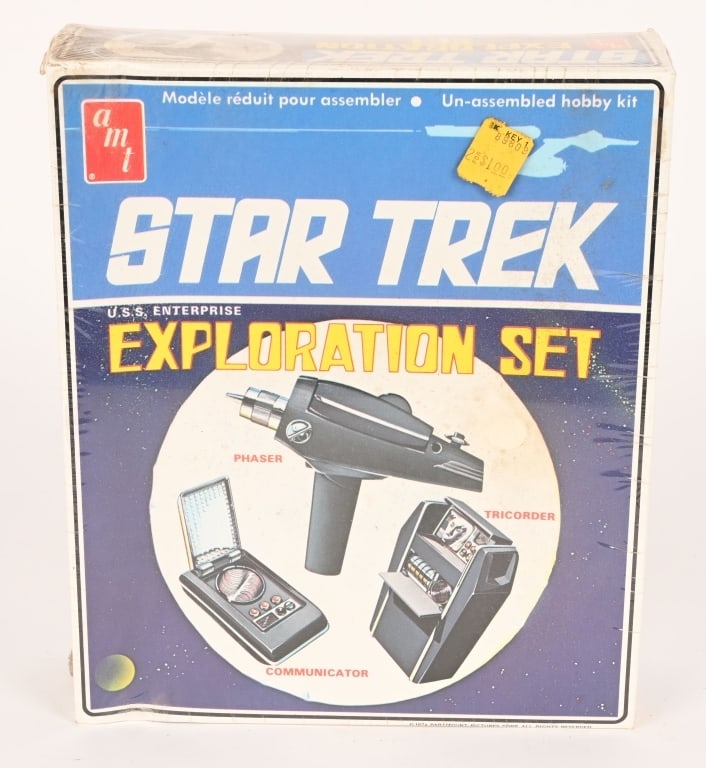 AMT STAR TREK EXPLORATION SET MIB: New Old Stock sealed in Box 10" Excellent