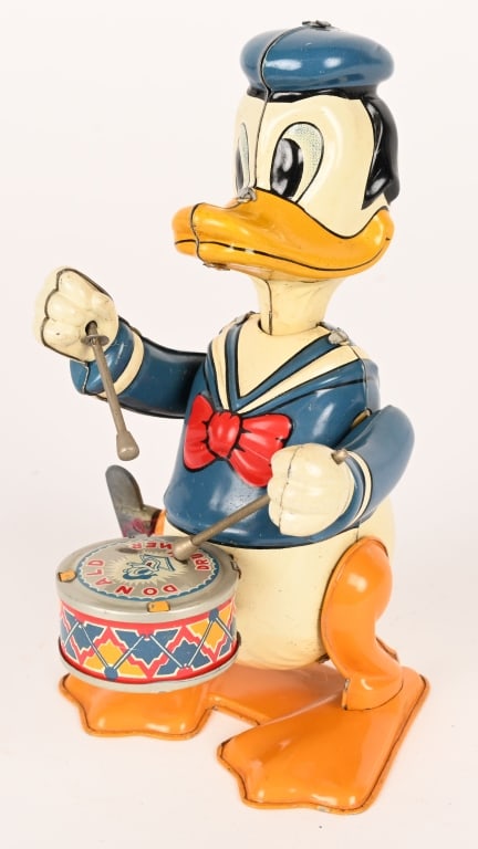 LINEMAR TIN WINDUP DONALD DUCK DRUMMER (1 of 5)
