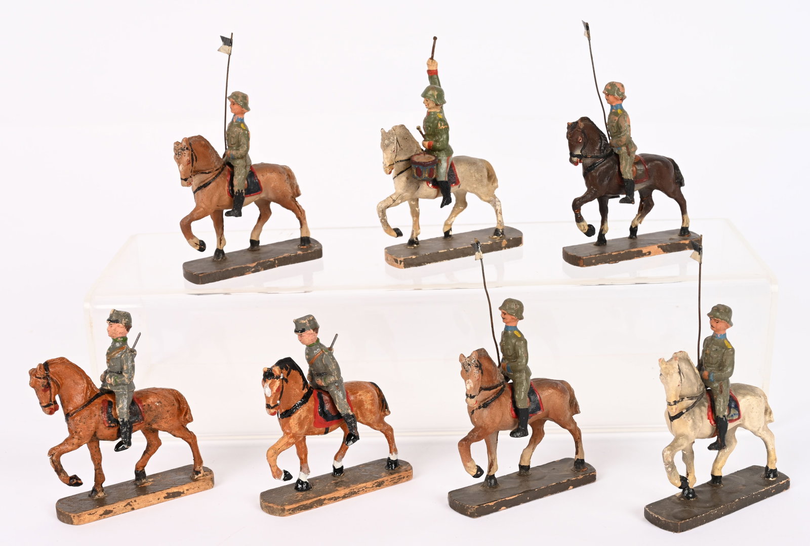 7- ELASTOLIN GERMAN SOLDIERS ON HORSEBACK (1 of 2)