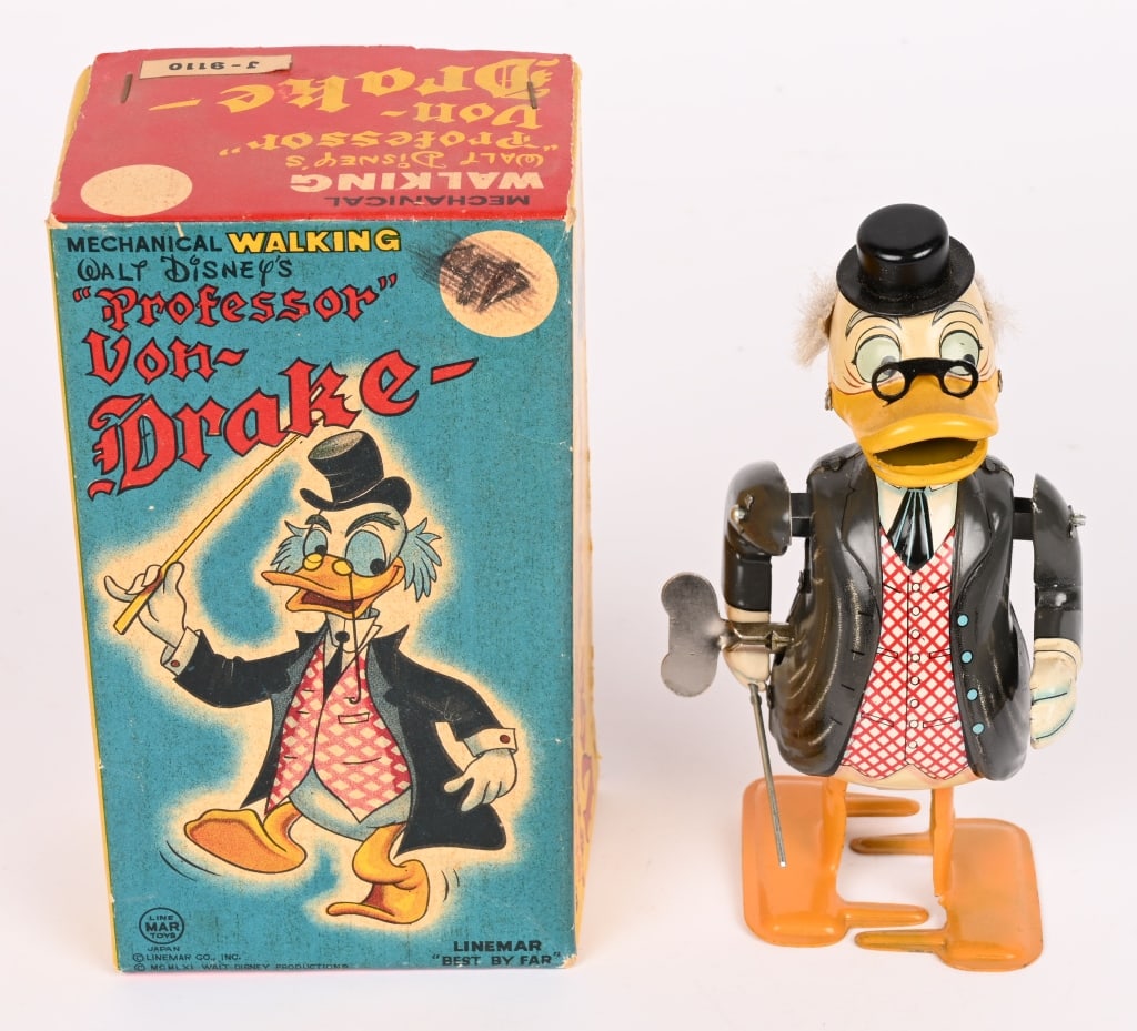 LINEMAR TIN WINDUP LUDWIG VON DRAKE w/ BOX (1 of 9)
