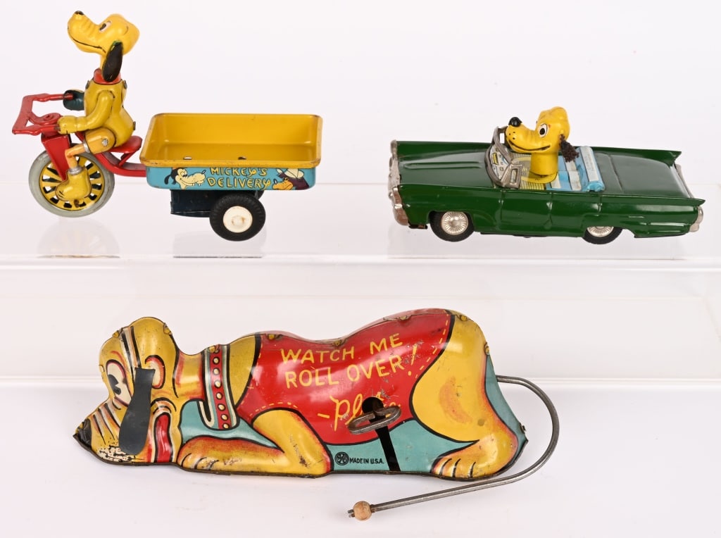 LOT OF 3 MARX/LINEMAR TIN PLUTO TOYS (1 of 6)