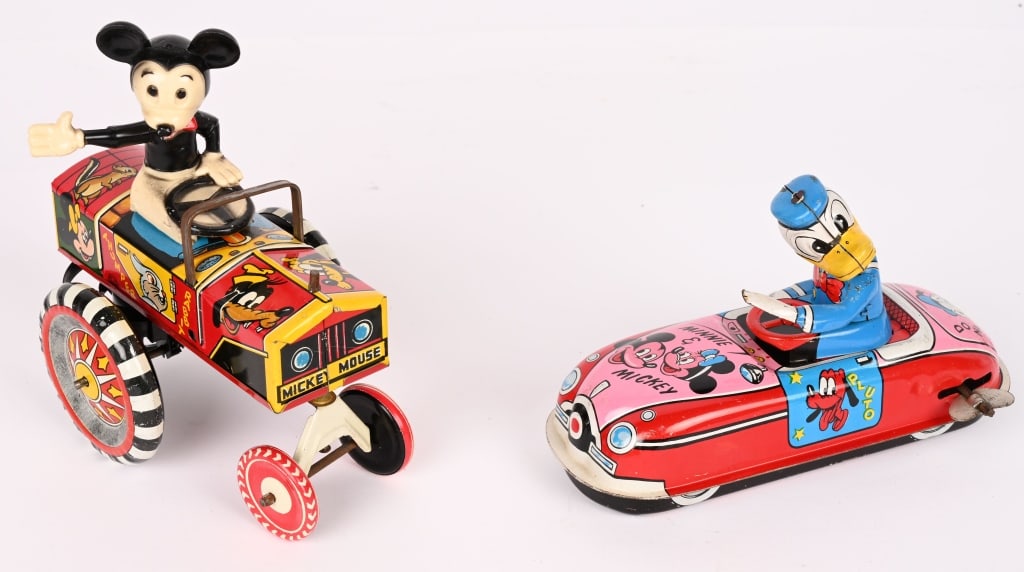 MARX MICKEY MOUSE DISPSY CAR & LINEMAR DONALD DUCK (1 of 9)