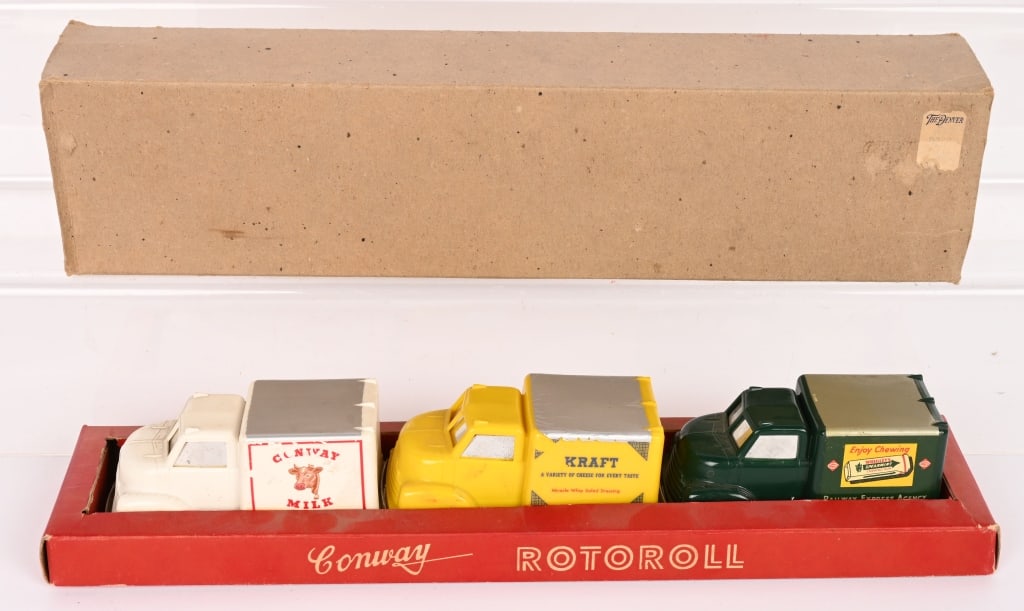 CONWAY ROTOROLL 3 TRUCK BOXED ADVERTISING SET (1 of 6)