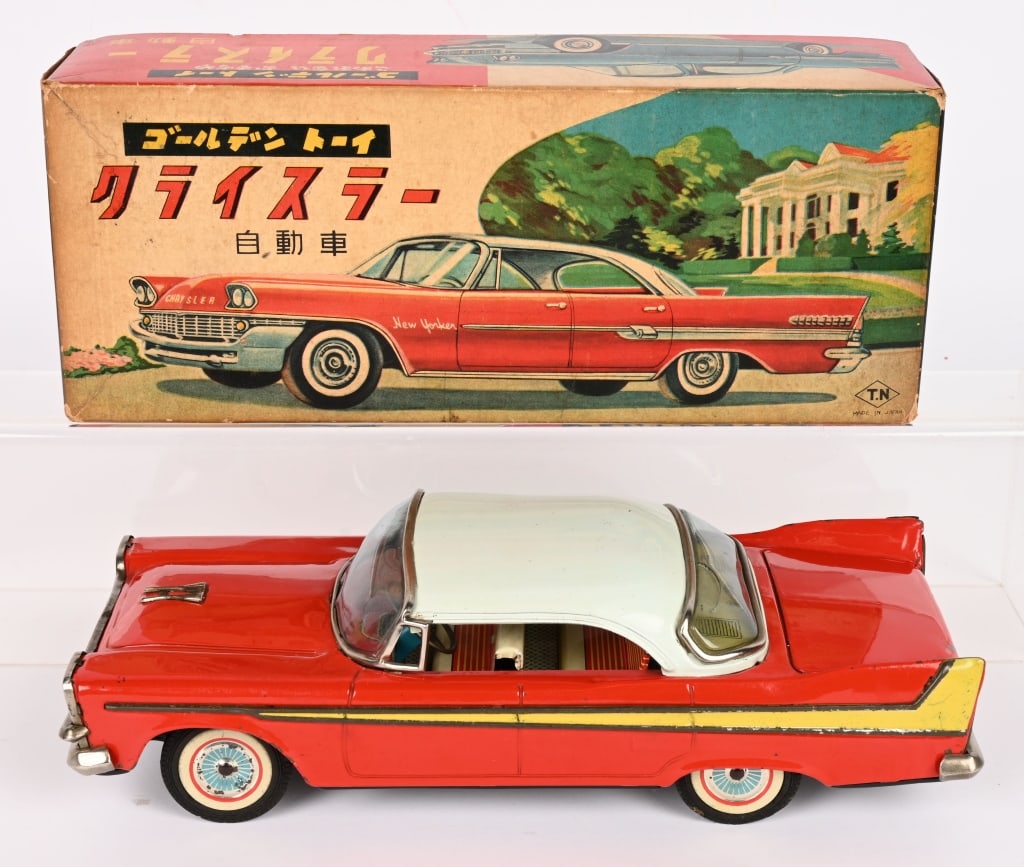 NOMURA TIN FRICTION PLYMOUTH SEDAN w/ JAPAN BOX (1 of 10)