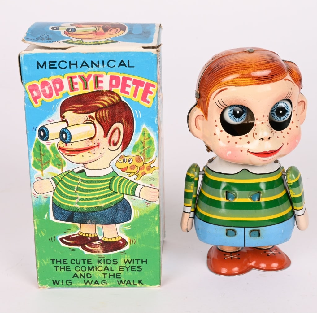 TPS TIN WINDUP POP EYE PETE w/ BOX (1 of 8)