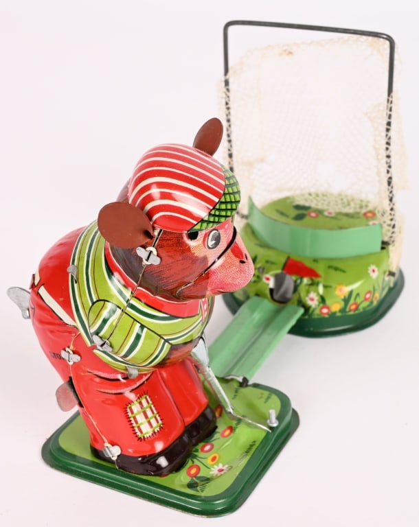 TPS TIN WINDUP MONKEY GOLFER w/ BOX - 4