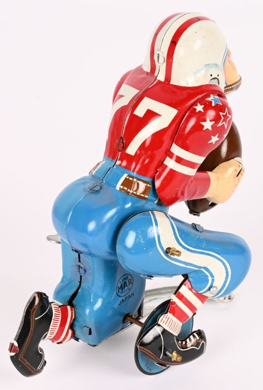 LINEMAR TIN WINDUP TOUCHDOWN PETE w/ BOX - 3