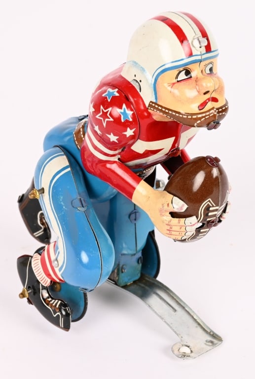LINEMAR TIN WINDUP TOUCHDOWN PETE w/ BOX - 4