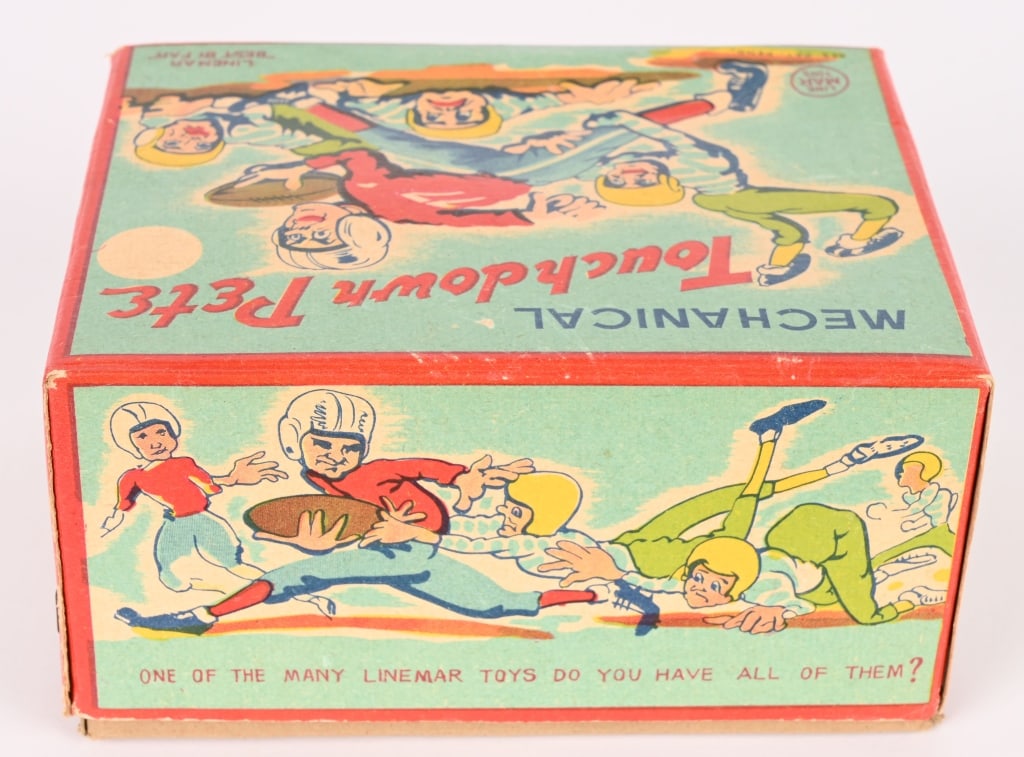 LINEMAR TIN WINDUP TOUCHDOWN PETE w/ BOX - 9