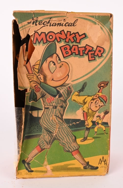 JAPAN TIN WINDUP MONKEY BATTER - 5