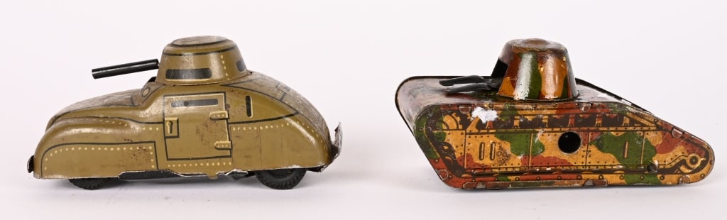 PRE-WAR JAPAN TIN WINDUP EXPLODING BRIDGE & TANKS - 5