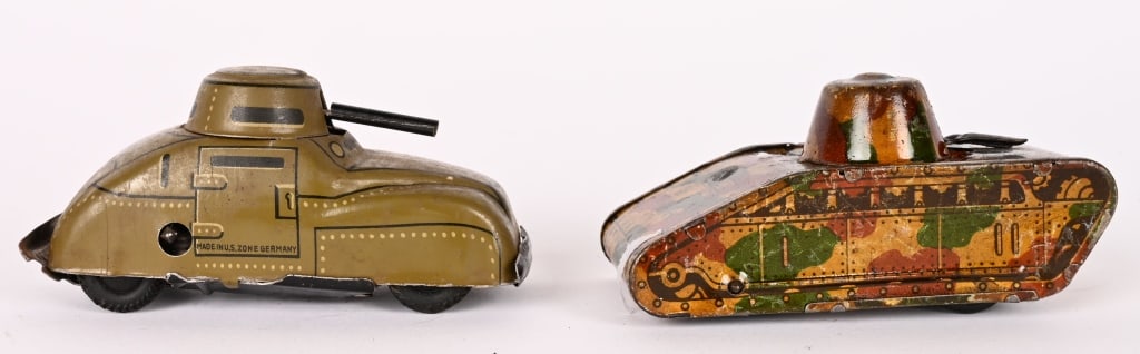 PRE-WAR JAPAN TIN WINDUP EXPLODING BRIDGE & TANKS - 7