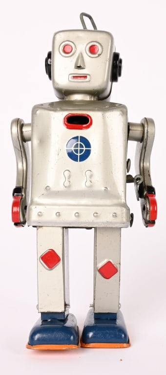 JAPAN TIN WINDUP SPARKLING MIKE ROBOT (1 of 5)