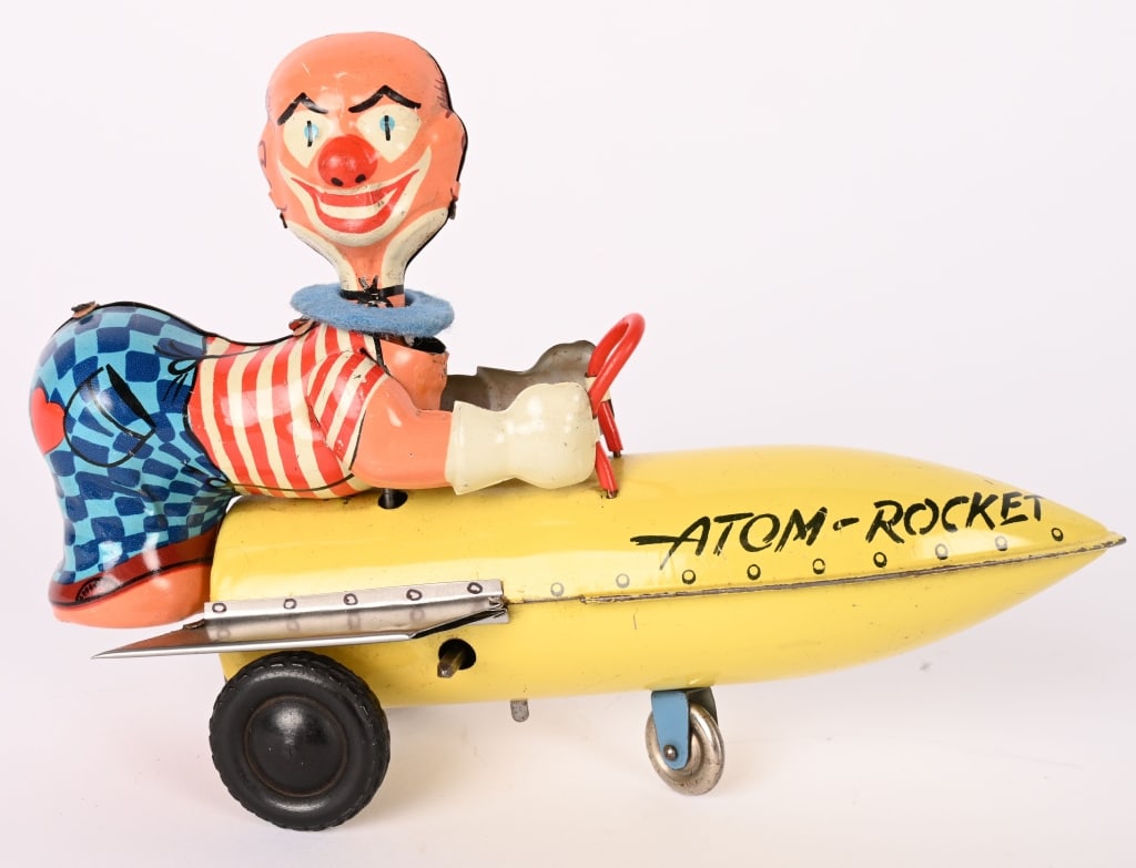 KARK BUB TIN WINDUP ATOM ROCKET