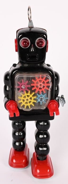 JAPAN TIN WINDUP HIGH WHEEL ROBOT (1 of 5)