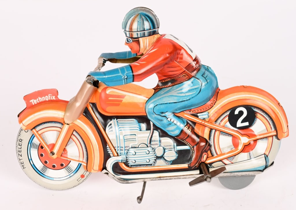 TECHNOFIX TIN WINDUP #2 RACING MOTORCYCLE (1 of 5)