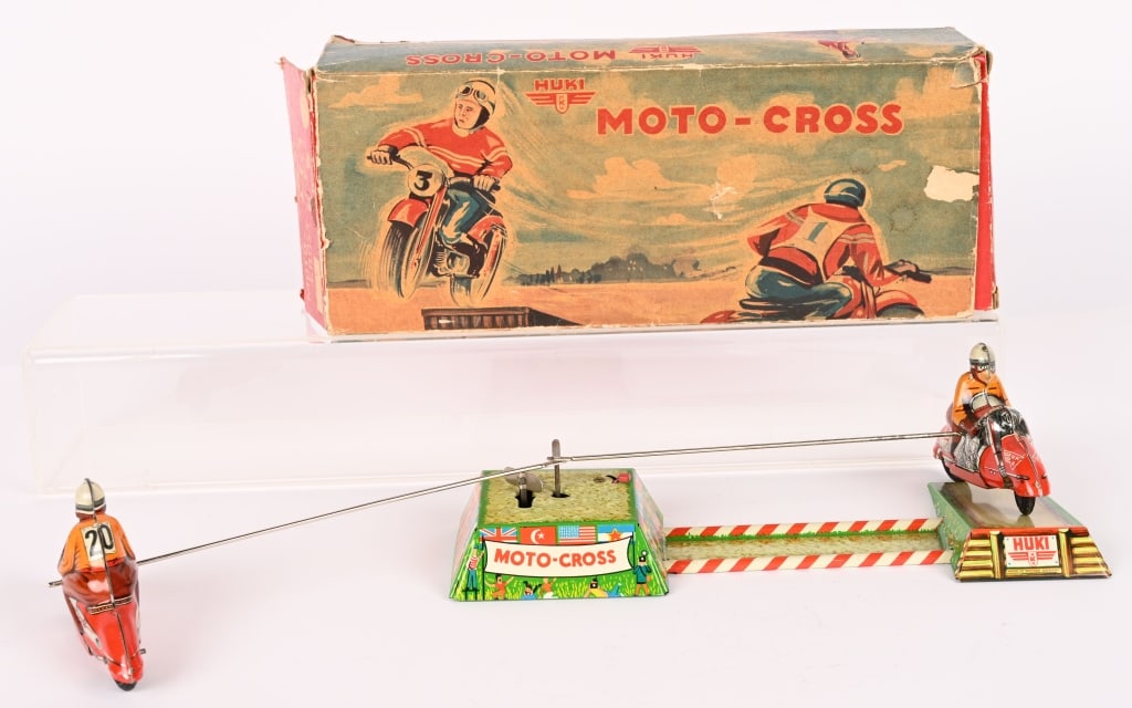 HUKI TIN WINDUP MOTO-CROSS w/ BOX (1 of 10)