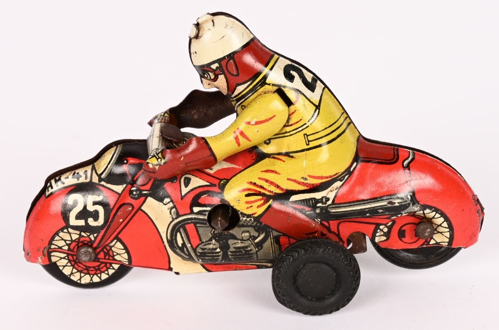 HUKI TIN WINDUP RACING MOTORCYCLE (1 of 5)
