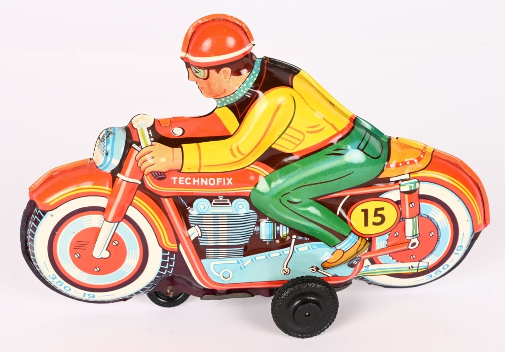 TECHNOFIX TIN FRICTION RACING MOTORCYCLE (1 of 5)
