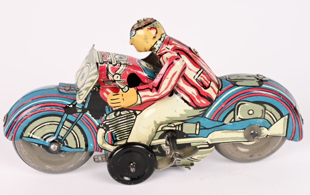 METTOY TIN WINDUP CIVILIAN MOTORCYCLE (1 of 5)