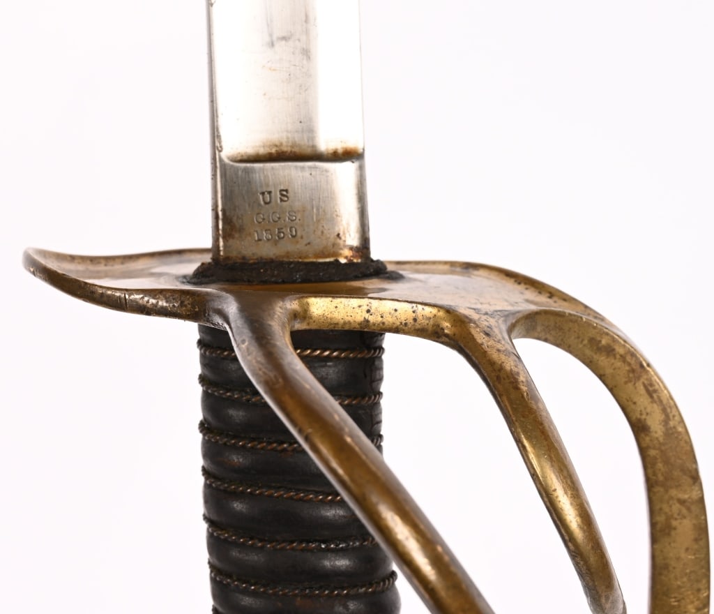 DATED 1859 AMES MODEL 1860 LIGHT CAVALRY SABER - 9